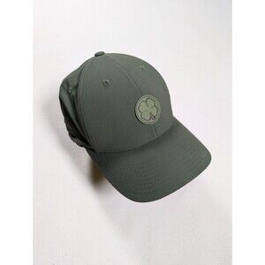 Black Clover "Live Lucky" Hat Cap Adult Size L / XL Flex Fit Army Green Golf